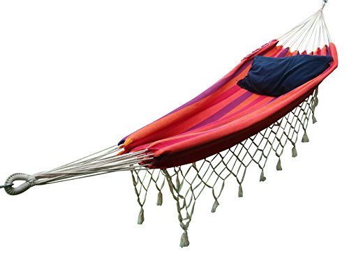 Hangit Cotton Hammock (Red, 320 Centimeters) - Image 4