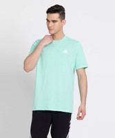 ADIDAS Printed Men Round Neck Green T-Shirt - Image 3