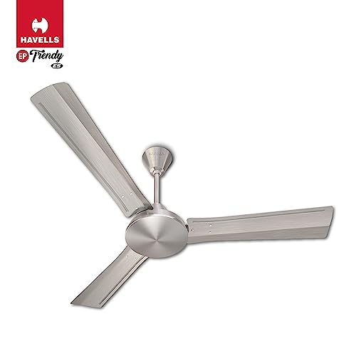 Havells 1200Mm Ep Trendy Energy Saving Ceiling Fan (Brushed Nickel, Pack Of 1), Brown, 1 Star - Image 3