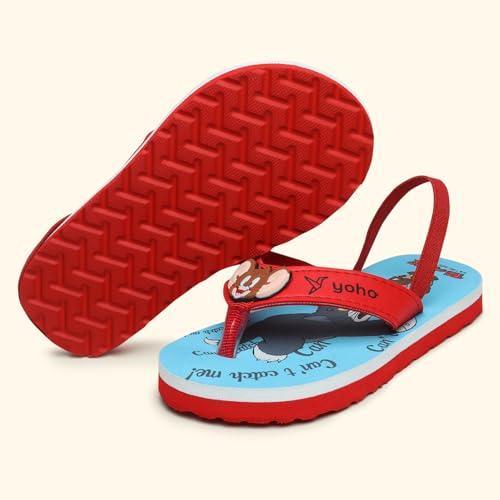 YOHO Tom and Jerry Slippers for Toddlers with Elastic Strap, Comfortable and Lightweight Flip-Flops Footwear for Kids/Babies, Official WB Merchandise -006 - Image 3