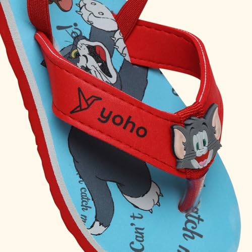 YOHO Tom and Jerry Slippers for Toddlers with Elastic Strap, Comfortable and Lightweight Flip-Flops Footwear for Kids/Babies, Official WB Merchandise -006 - Image 4