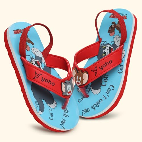 YOHO Tom and Jerry Slippers for Toddlers with Elastic Strap, Comfortable and Lightweight Flip-Flops Footwear for Kids/Babies, Official WB Merchandise -006 - Image 7