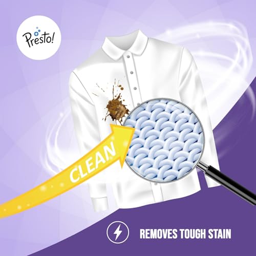 Amazon Brand - Presto! Active Wash Detergent Powder | 8 Kg | Tough On Stains | Gentle On Fabrics | Colour-Safe | Refreshing Fragrance | Machine And Hand Wash - Image 4