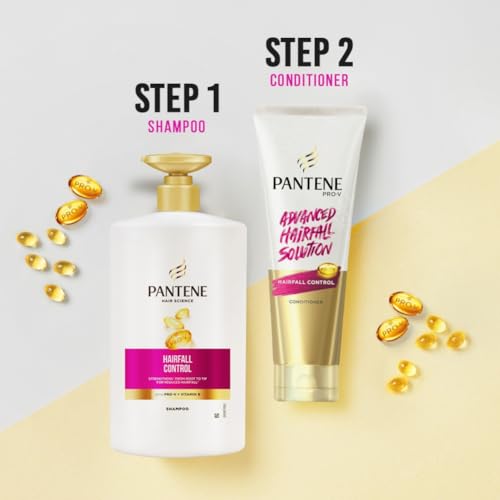 Pantene Hair Fall Control Shampoo for Weak, Dry and Frizzy Hair, With Pro V + Vitamin B, 1 Ltr - Image 7