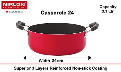 Nirlon Kitchen Accessories for Home Cooking Non Stick pots and pan Set of 4 Pieces (FT13_DKD(B)_RT_CS24) - Image 5