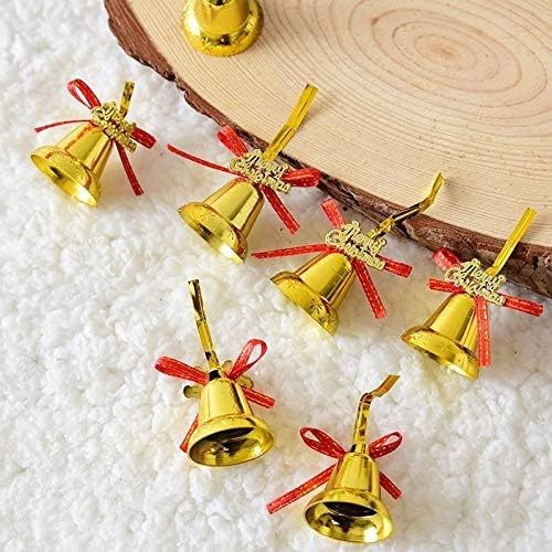 CraftVatika Christmas Tree Decoration Items, Golden Jingle Bell for Christmas Tree Set of 4 Hanging Ornaments Items, Xmas Tree Decoration Items, Christmas Party Supplies, (1 Packet) - Image 3