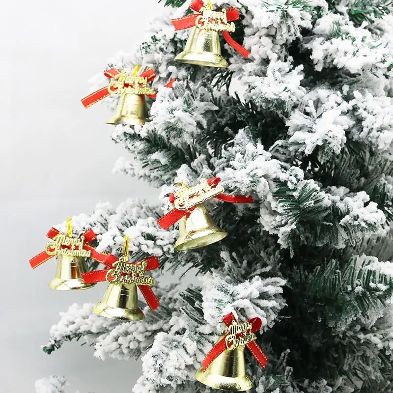 CraftVatika Christmas Tree Decoration Items, Golden Jingle Bell for Christmas Tree Set of 4 Hanging Ornaments Items, Xmas Tree Decoration Items, Christmas Party Supplies, (1 Packet) - Image 4