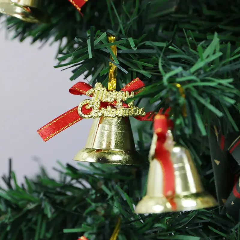 CraftVatika Christmas Tree Decoration Items, Golden Jingle Bell for Christmas Tree Set of 4 Hanging Ornaments Items, Xmas Tree Decoration Items, Christmas Party Supplies, (1 Packet) - Image 6
