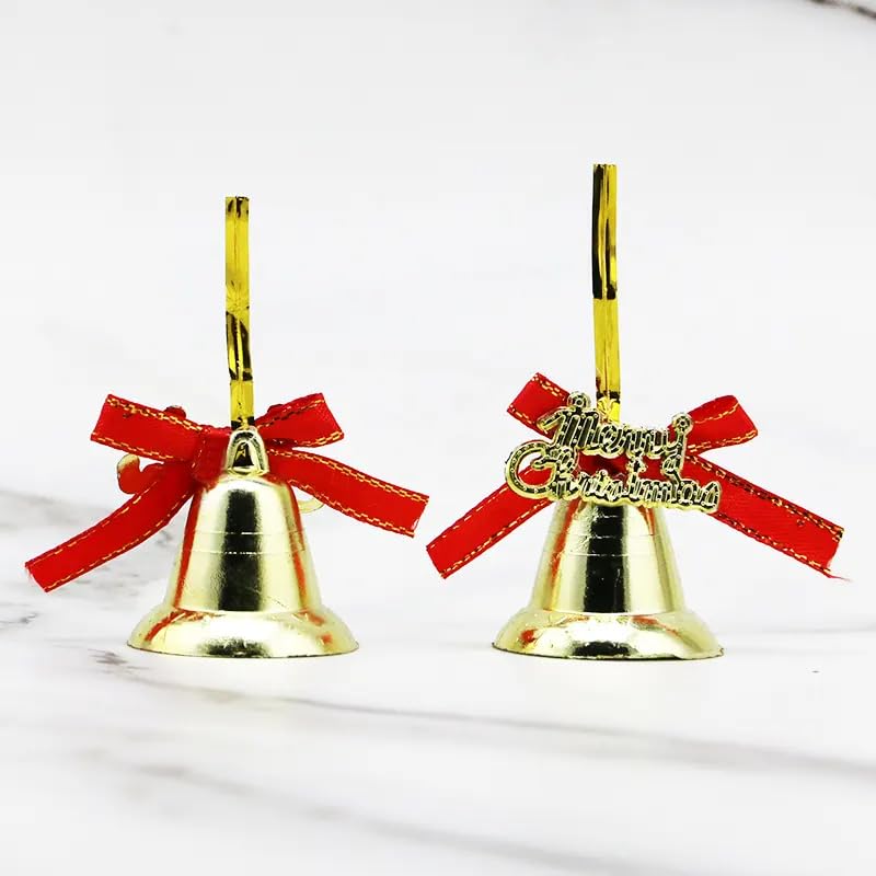 CraftVatika Christmas Tree Decoration Items, Golden Jingle Bell for Christmas Tree Set of 4 Hanging Ornaments Items, Xmas Tree Decoration Items, Christmas Party Supplies, (1 Packet) - Image 7