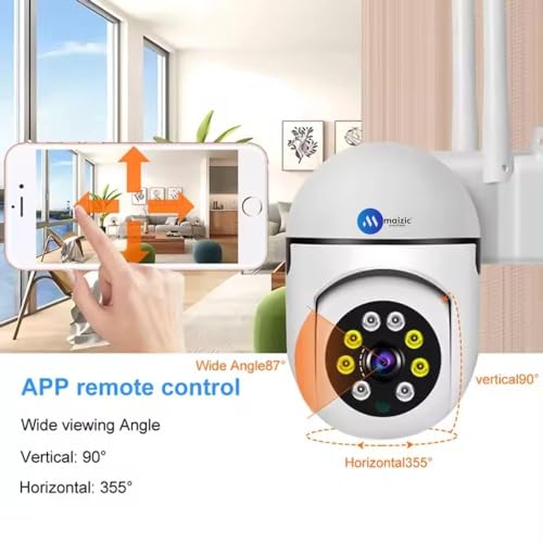 Maizic Smarthome 3 MP FHD WiFi Indoor Mini Fox Ptz Security Camera with Color Night Vision, 360° Ptz Rotation, Motion Tracking, Two Way Audio and Multi Users View - Image 3