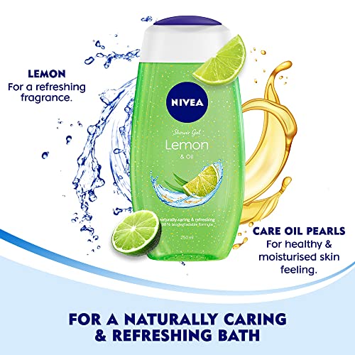 NIVEA Lemon and oil 500ml Body Wash| Shower Gel with Scent of Lemon and Care Oil | Pure Glycerin for Instant Soft & Summer Fresh Skin|Microplastic Free |Clean, Healthy & Moisturized Skin - Image 4