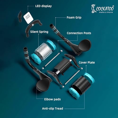 Cockatoo Automatic Rebound Ab Roller for Men & Women|Home & Gym Ab Workout Equipment|Abs Workout Equipment for home|2 wheels Abdominal Ab Roller, Max weight 150 kg - Image 5