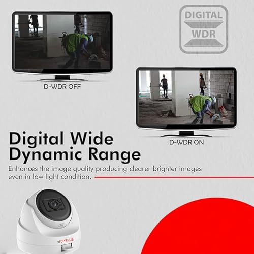 CP PLUS 2.4MP Full HD IP Indoor Wired Dome Camera CP-URC-DC24PL3 Compatible with DVR only | 30 Meters IR Black & White Night Vision | 3.6mm Lens | Motion Detection, White - Image 7