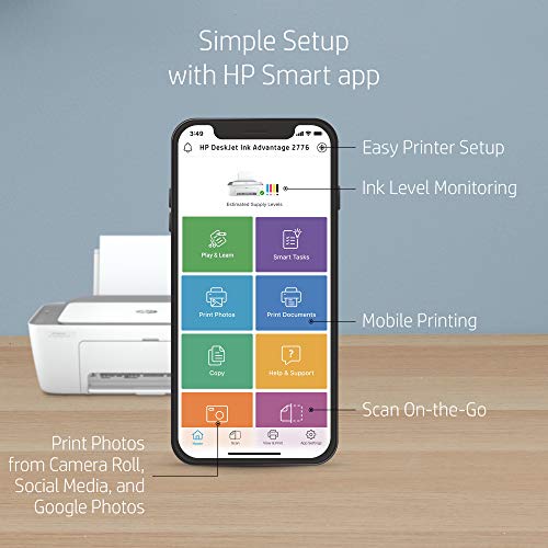 HP DeskJet Ink Advantage 2338 All-in-One Printer, Print, Copy, Scan, Hi-Speed USB 2.0, Up to 7.5/5.5 ppm (Black/Color), 60-Sheet Input Tray, 25-Sheet Output Tray, 1000-page Duty Cycle, Color, 7WQ06B - Image 5