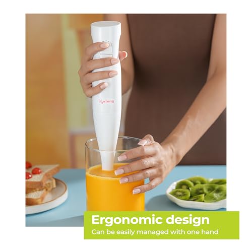 Lifelong 300W Electric Hand Blender for Kitchen | Dual Speed Control | Detachable Stainless Steel Blade | Easy Click Fit Locking | Multipurpose Blender for Smoothies & Juices - Image 3