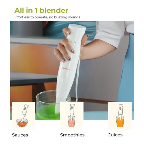 Lifelong 300W Electric Hand Blender for Kitchen | Dual Speed Control | Detachable Stainless Steel Blade | Easy Click Fit Locking | Multipurpose Blender for Smoothies & Juices - Image 7