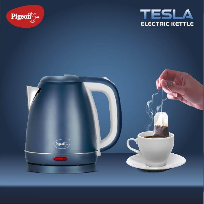 Pigeon Tesla Electric Kettle 1.5 L, 1300 Watt, Stainless Steel Body with Auto Shut-off Feature Used for Boiling Water - (Matt Blue) - Image 5