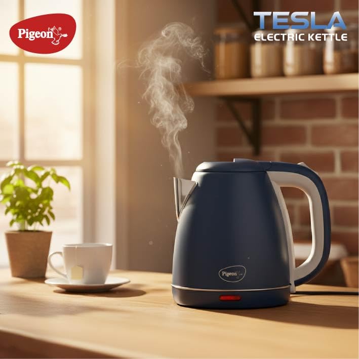 Pigeon Tesla Electric Kettle 1.5 L, 1300 Watt, Stainless Steel Body with Auto Shut-off Feature Used for Boiling Water - (Matt Blue) - Image 6