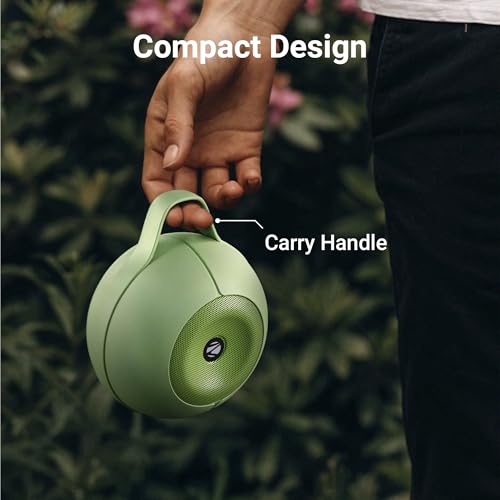 ZEBRONICS Sound POD 30 Portable Bluetooth Speaker, 12 Watts, Upto 8 Hours Playback, Passive Radiator, BTv5.3 | mSD | TWS | Splash Proof, RGB LED, Carry Handle, Deep Bass (Green) - Image 7