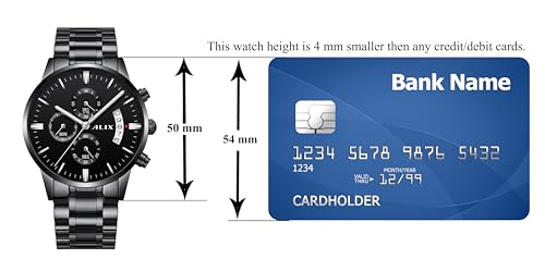 ALIX Stylish Chronograph Date Display Water Resistant Analog Watch for Men - Image 3