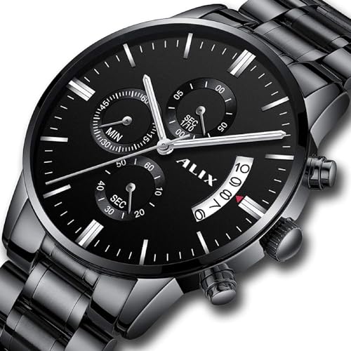 ALIX Stylish Chronograph Date Display Water Resistant Analog Watch for Men - Image 4