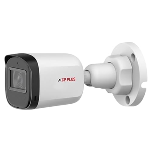 CP Plus 2.4MP IR Wired Bullet Outdoor Camera CP-URC-TC24PL3 Compatible with DVR only | 3.6mm Lens | 30 Meter Black & White Night Vision | IP67 | Analog HD CCTV Camera, White