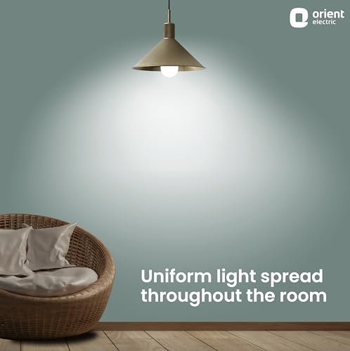 Orient Electric 9W High Glow LED bulb| 180-degree wide beam angle| Voltage surge protection up to 4 kV| 6500K, Cool White| B22d base| Made in India| Pack of 2 - Image 6