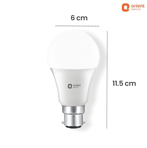 Orient Electric 9W High Glow LED bulb| 180-degree wide beam angle| Voltage surge protection up to 4 kV| 6500K, Cool White| B22d base| Made in India| Pack of 2 - Image 7