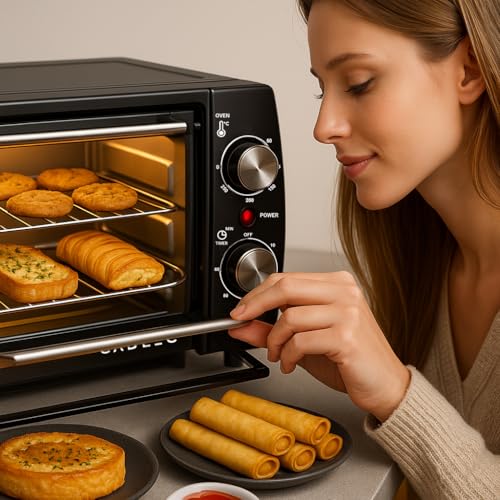 Cadlec Cruise Pro 12L Multi-Function OTG for Kitchen, 1000W Oven Toaster Griller, Bake Grill Toast, Oven for Baking, Adjustable Temperature & Timer, Black, 2 Year Warranty - Image 6