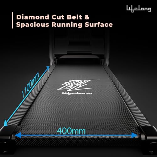 Lifelong FitPro LLTM09AD (4HP Peak) Motorized Treadmill for Home Use | 0.8–12 km/h Speed, 3-Level Incline, 12 Preset Programs | Foldable Soft-Drop, Whisper-Quiet DC Motor, Bluetooth & Speakers - Image 6