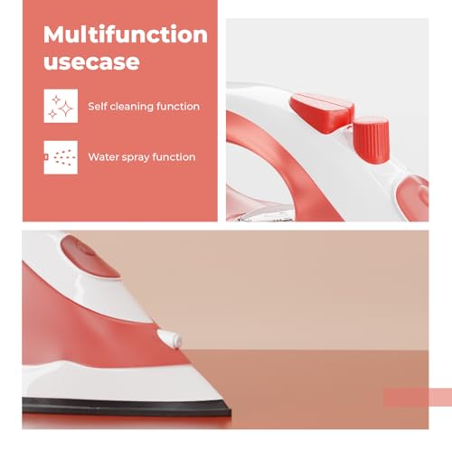 Lifelong Steam Iron for Clothes | 1300W Iron Press with Vertical Steaming & Non-Stick Soleplate | Adjustable Temperature & Steam Control | Lightweight Design for Crisp & Wrinkle-Free Results - Image 5