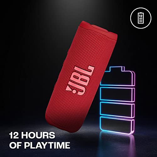 JBL Flip 6 Wireless Portable Bluetooth Speaker Pro Sound, Upto 12 Hours Playtime, IP67 Water & Dustproof, PartyBoost & Personalization by JBP App (Without Mic, Red) - Image 5