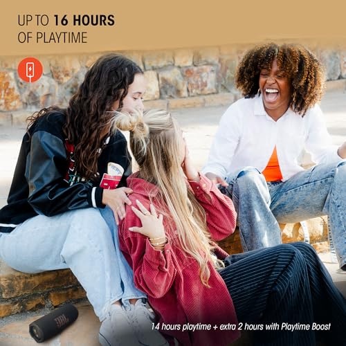 JBL Flip 7 Wireless Portable Bluetooth Speaker, Bold Pro Sound with AI Sound Boost, 16Hrs of Playtime, IP68 Water & Dustproof, Multi-Speaker Connection by Auracast, Personalization App (Black) - Image 7