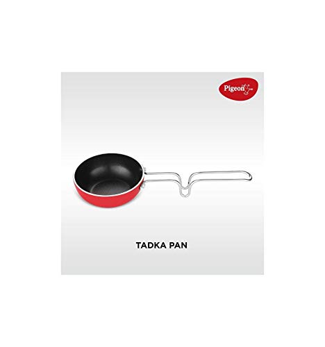 Pigeon Favourite 7 Piece Gift Set Non-Stick Coated Comes with Fry Pan, Kadhai, Lid, Sauce Pan, Spatula, Tadka Pan and a Tawa - Gas Stove Compatible (Red) - Image 5