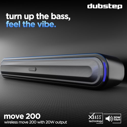 Dubstep Move 200 with 12 Hrs Playtime, 52mm Dynamic Driver, TWS Pairing, 20 W Bluetooth Soundbar (Black, 2.0 Channel) - Image 3