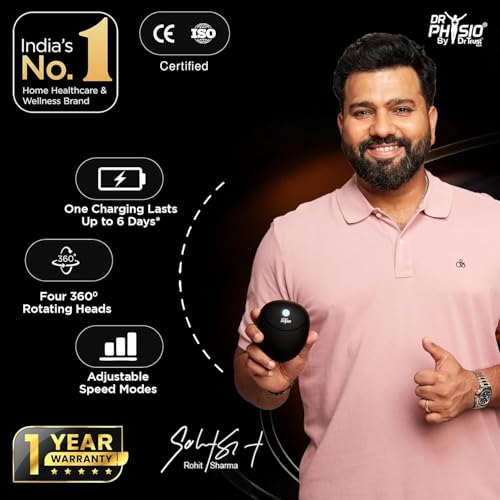 Dr Physio USA 1036 Scalp Massager, Rechargeable Electric Head Massager for Body Pain Relief, Stress Relief, Hair Growth, Deep Clean & Relaxation 96 Silicon Kneading Points with Detachable Head - Image 3