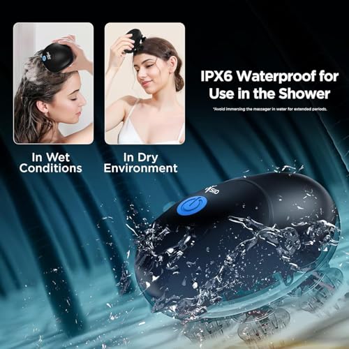 Dr Physio USA 1036 Scalp Massager, Rechargeable Electric Head Massager for Body Pain Relief, Stress Relief, Hair Growth, Deep Clean & Relaxation 96 Silicon Kneading Points with Detachable Head - Image 6