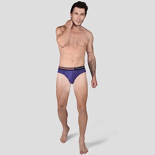 Frenchie Casuals 4000 Men's Cotton Briefs, Soild Underwear for Men with Ultrasoft Waistband - Pack of 4(S) - Image 6