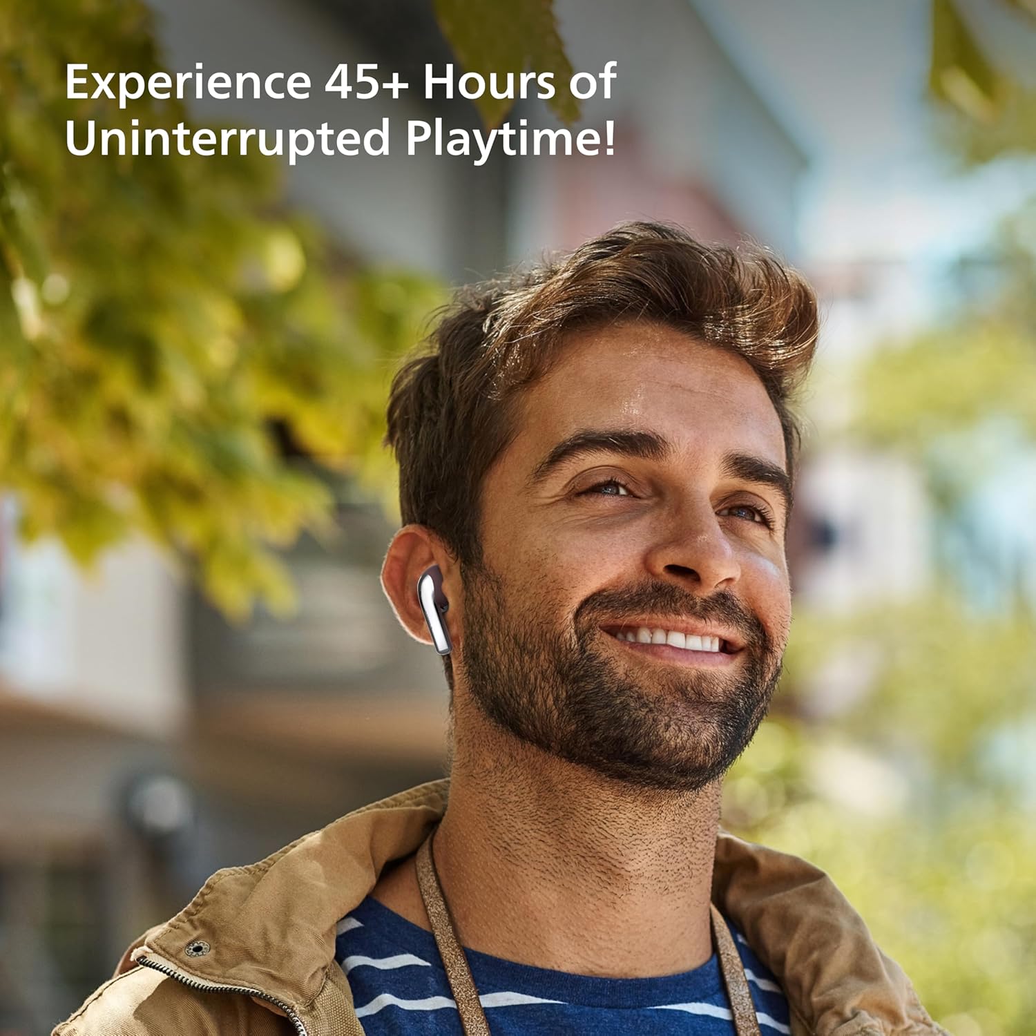 Philips Audio TAT1179RD/94 True Wireless in Ear Earbuds with Pocket Sized Charging Case, Play Time Upto 45Hrs, 10mm Dynamic Drivers, Inbuilt Mic, IPX4 Splash & Sweat Resistant (Red) - Image 3