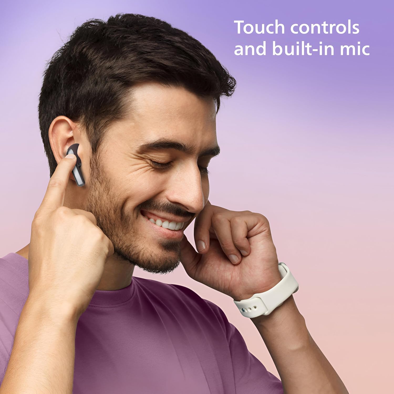 Philips Audio TAT1179RD/94 True Wireless in Ear Earbuds with Pocket Sized Charging Case, Play Time Upto 45Hrs, 10mm Dynamic Drivers, Inbuilt Mic, IPX4 Splash & Sweat Resistant (Red) - Image 5