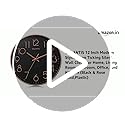 VOLANTIS 12 Inch Modern Plastic Stylish Non Ticking Silent Analog Wall Clock for Home, Living Room, Bedroom, Office, and Kitchen (Black & Rose Gold) - Image 2