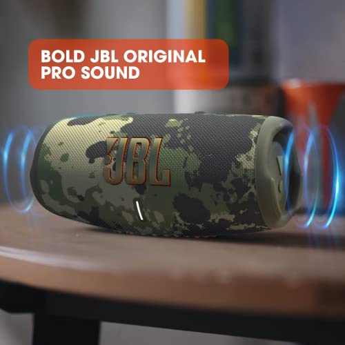 JBL Charge 5, Wireless Portable Bluetooth Speaker Pro Sound, 20 Hrs Playtime, Powerful Bass Radiators, Built-in 7500mAh Powerbank, PartyBoost, IP67 Water & Dustproof (Without Mic, Squad) - Image 4
