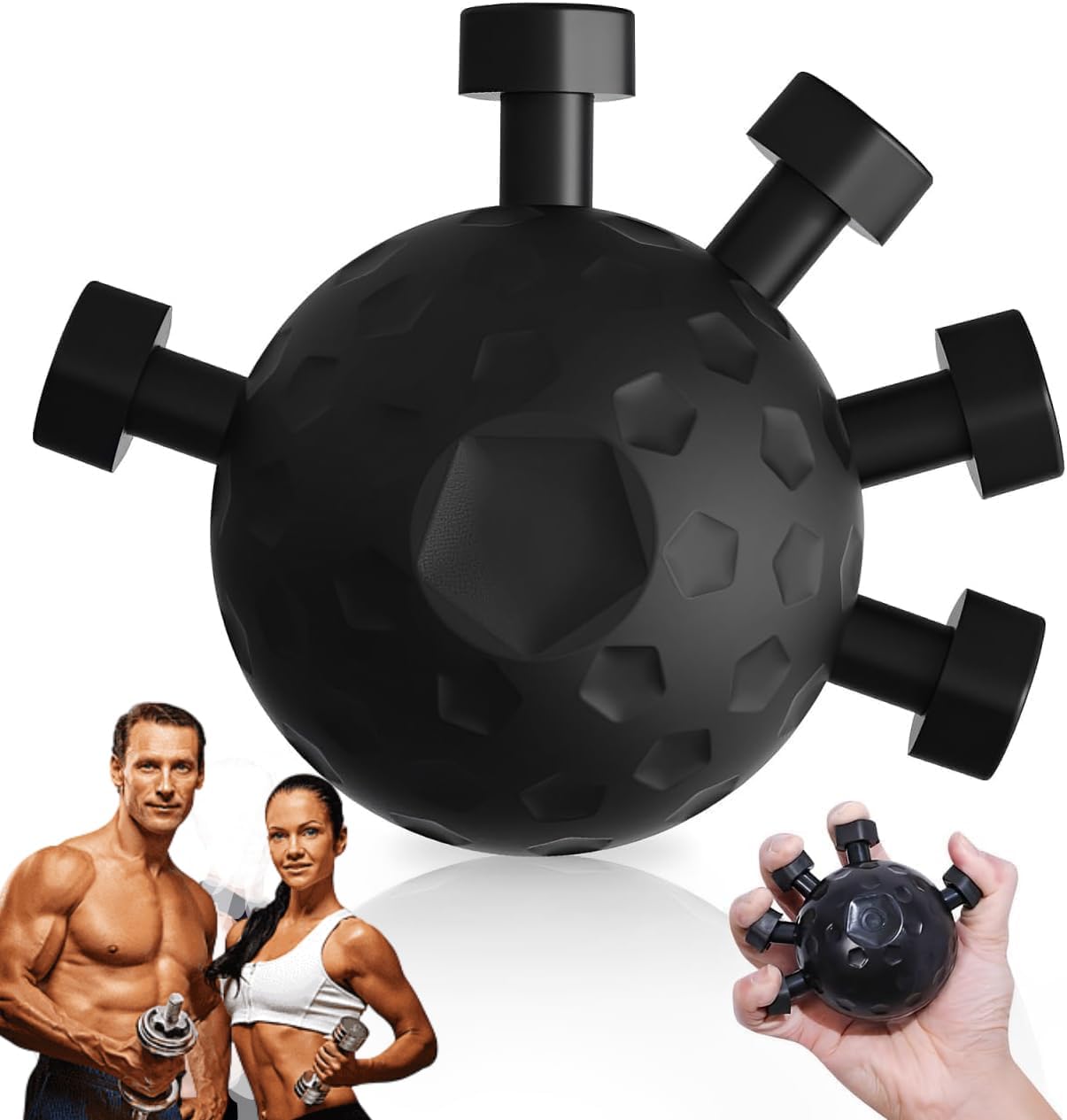 Hand Grip Strengthener,Ultimate Finger Exerciser Strength Trainer Exercise Ball Hand Strengthener Hand Balls Workout Equipment for Men & Women (Finger Exerciser)