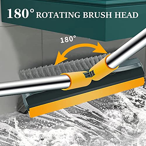 3 in 1 Bathroom Cleaning Brush with Wiper and Squeegees,Tiles Cleaning Brush with Long Handle Tile Cleaner Brush Bathroom Floor Brush Window Cleaning Brush Floor Scrub Brush Shower Squeezer - Image 3