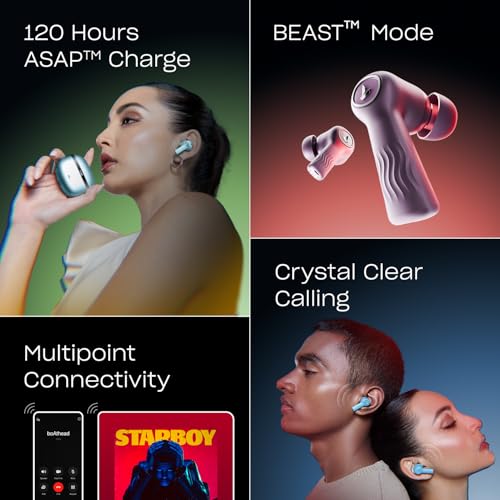 Boat Nirvana Ion ANC Pro, Hi-Res Audio LDAC,ANC(~32dB), 120Hrs Battery, App Support, Fast Charge, v5.3 Bluetooth TWS in Ear Earbuds Wireless Earphones with mic (Northern Lights) - Image 4