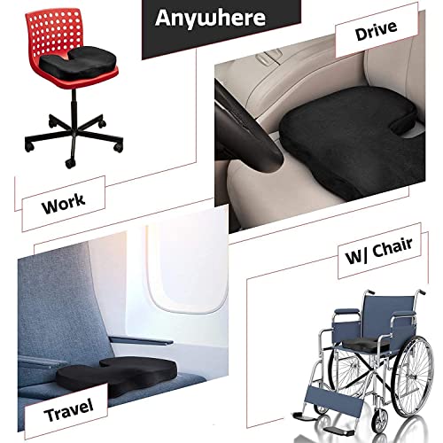 2 Years Warranty Orthopedic Coccyx Cushion for Hip, Tailbone, Coccyx, Sciatica Pain Relief | Seat Cushion for Chair, Car Seat Cushions | Removable Cover - Image 5