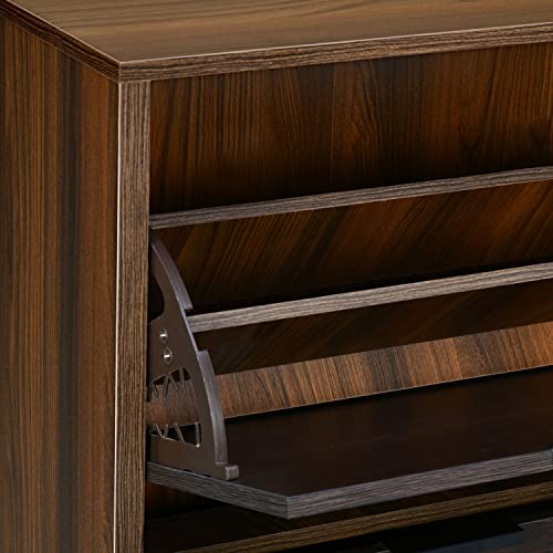 Nilkamal @Home Florine Engineered Wood Shoe Cabinet (Walnut & Wenge)| 1 Year Warranty (2 Tier) - Image 6