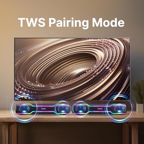 CrossBeats Blaze B50 (2026) Bluetooth 50W Soundbar Gaming RGB Light, AUX, BT, SD Card, USB &FM, 8 Hrs Playtime Fast Charge Sound bar smart tv with Built-in mic, Speaker for Mobile, PC, Laptop - Black - Image 7