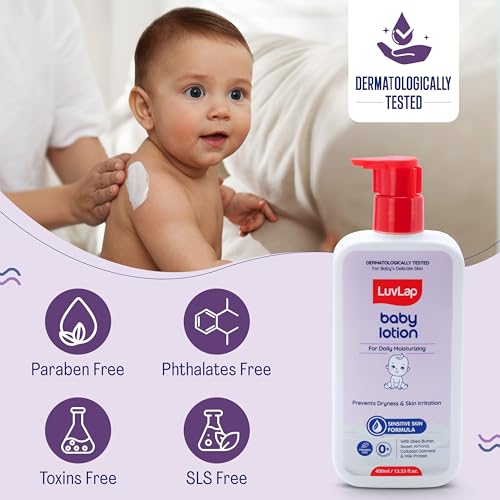 LuvLap Baby Shampoo 400 ml + Baby Lotion 400 ml Combo Set - Image 5