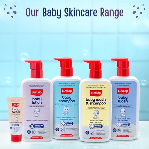 LuvLap Baby Shampoo 400 ml + Baby Lotion 400 ml Combo Set - Image 7